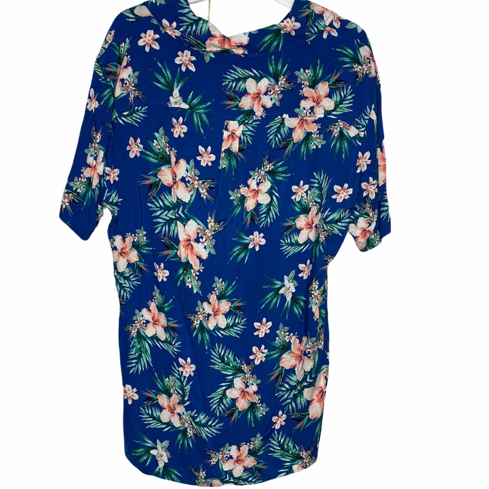 Blue Floral Pattern Button Down - Picture 2 of 2